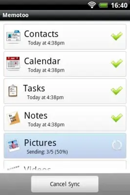 Memotoo sync android App screenshot 3